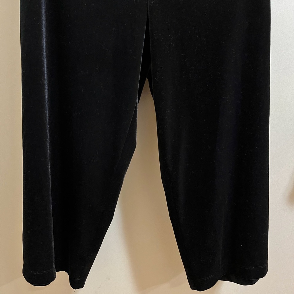 Torrid Black Velour Wide Leg Crop Pants Size 2X - Picture 7 of 10